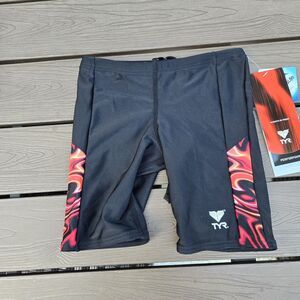 TYR Grab Bag Swimwear Boy Red/Black Jammers Size 22 New